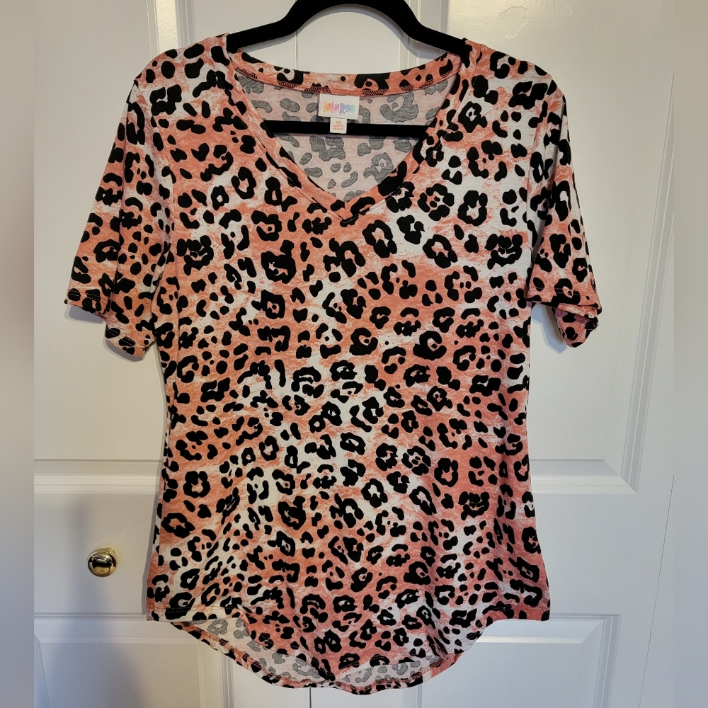 Leopard Print V-neck Top